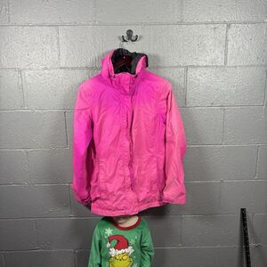Marmot Windbreaker Rain Jacket Womens M Pink Hooded Outdoor Hiking Shell